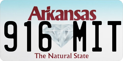 AR license plate 916MIT
