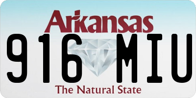 AR license plate 916MIU
