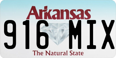 AR license plate 916MIX