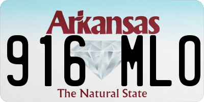 AR license plate 916MLO