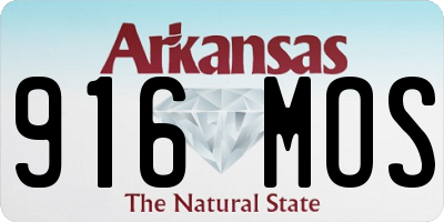 AR license plate 916MOS