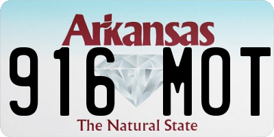 AR license plate 916MOT