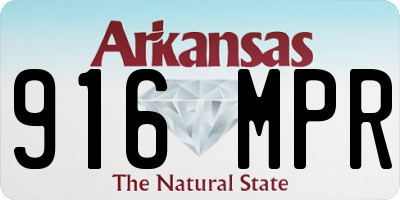 AR license plate 916MPR