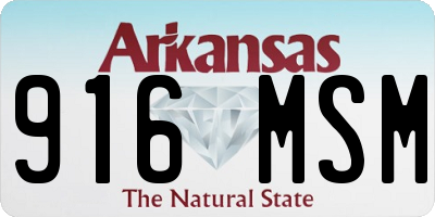 AR license plate 916MSM