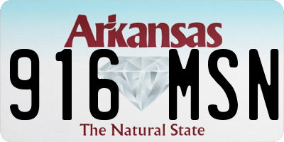 AR license plate 916MSN