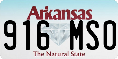 AR license plate 916MSO