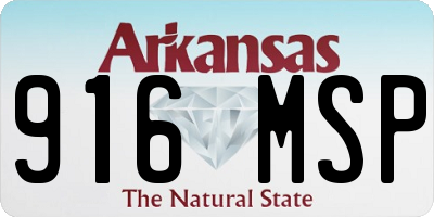 AR license plate 916MSP