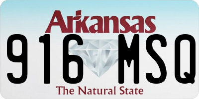 AR license plate 916MSQ
