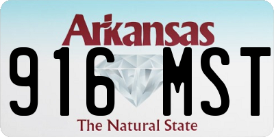 AR license plate 916MST