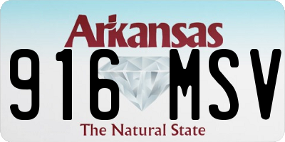 AR license plate 916MSV