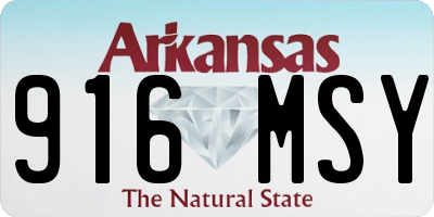 AR license plate 916MSY