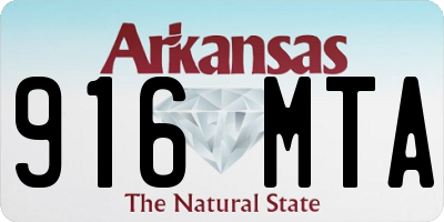 AR license plate 916MTA