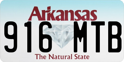 AR license plate 916MTB