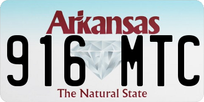 AR license plate 916MTC