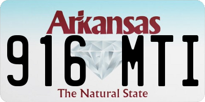 AR license plate 916MTI