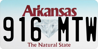 AR license plate 916MTW