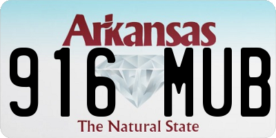 AR license plate 916MUB