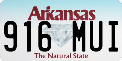 AR license plate 916MUI