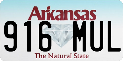 AR license plate 916MUL