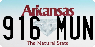 AR license plate 916MUN