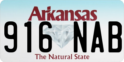AR license plate 916NAB