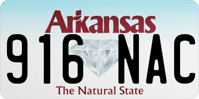 AR license plate 916NAC