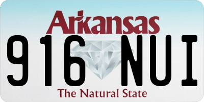 AR license plate 916NUI
