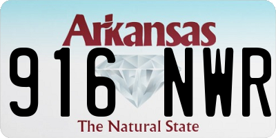 AR license plate 916NWR