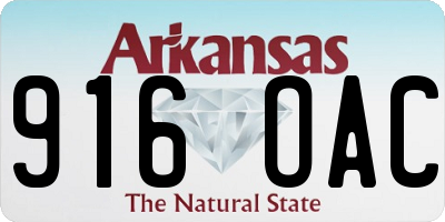 AR license plate 916OAC