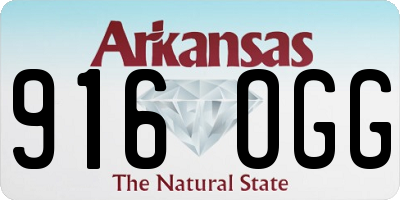 AR license plate 916OGG
