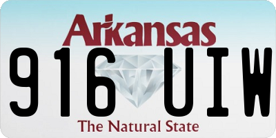 AR license plate 916UIW
