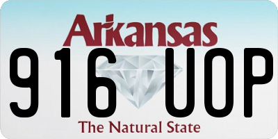 AR license plate 916UOP