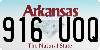 AR license plate 916UOQ