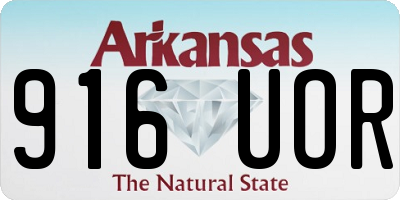 AR license plate 916UOR