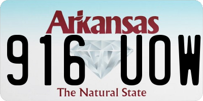 AR license plate 916UOW