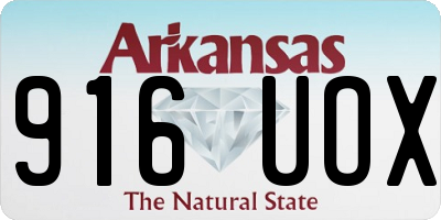 AR license plate 916UOX