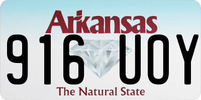 AR license plate 916UOY