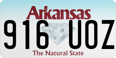 AR license plate 916UOZ