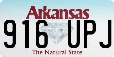 AR license plate 916UPJ