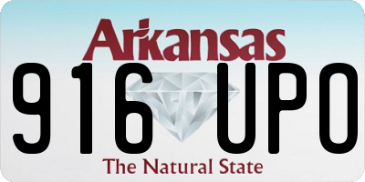 AR license plate 916UPO