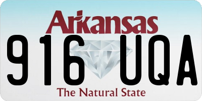AR license plate 916UQA