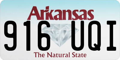 AR license plate 916UQI