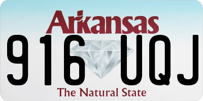 AR license plate 916UQJ