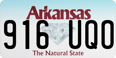 AR license plate 916UQO