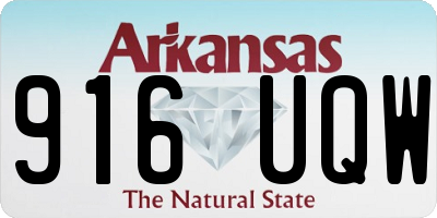 AR license plate 916UQW