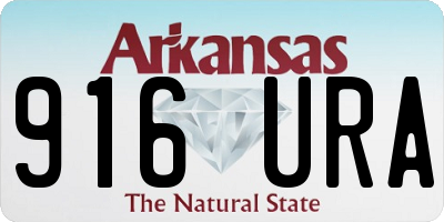AR license plate 916URA