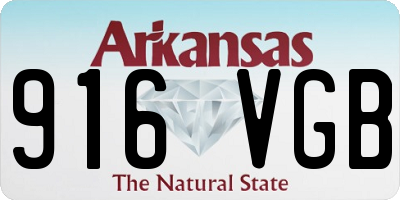 AR license plate 916VGB