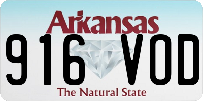 AR license plate 916VOD