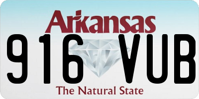 AR license plate 916VUB