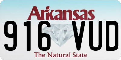 AR license plate 916VUD